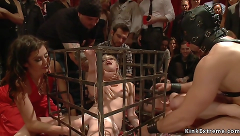 Sexy blonde's tight ass