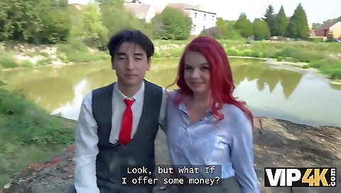 Hawtired cutie cum on her face