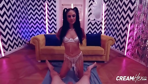 Sexy chick fucked in the kitchen