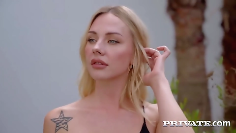 Sexy young blonde girl's first time with a