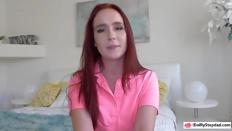 Married girl shows off her huge cock